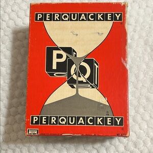 Antique Perquackey Dice Game - Red and Black